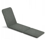 Jaipur Deck Chair Cushion, dark gray, S-550 fabric, size 190x60 cm, two fastening systems, waterproof, fully machine washable, Jaipur Melange S-02A