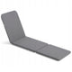 Jaipur Deck Chair Cushion, gray, S-550 fabric, size 190x60 cm, two fastening systems, waterproof, fully machine washable, Jaipur Melange S-03