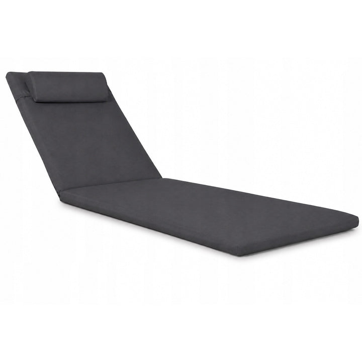 Madera Deck Chair Cushion, dark gray, S-500 fabric, size 190x55 cm, secured with an elastic strap, waterproof, Madera S-49