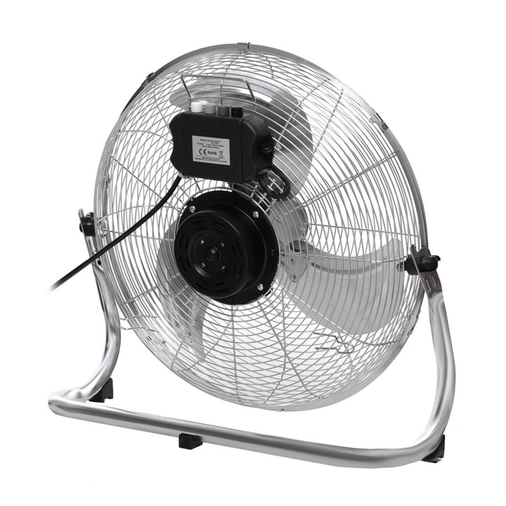 HanksAir floor fan, 80W, 3 speed settings, made of chrome-plated steel, 40 cm diameter, 1.5 m cord length, W021
