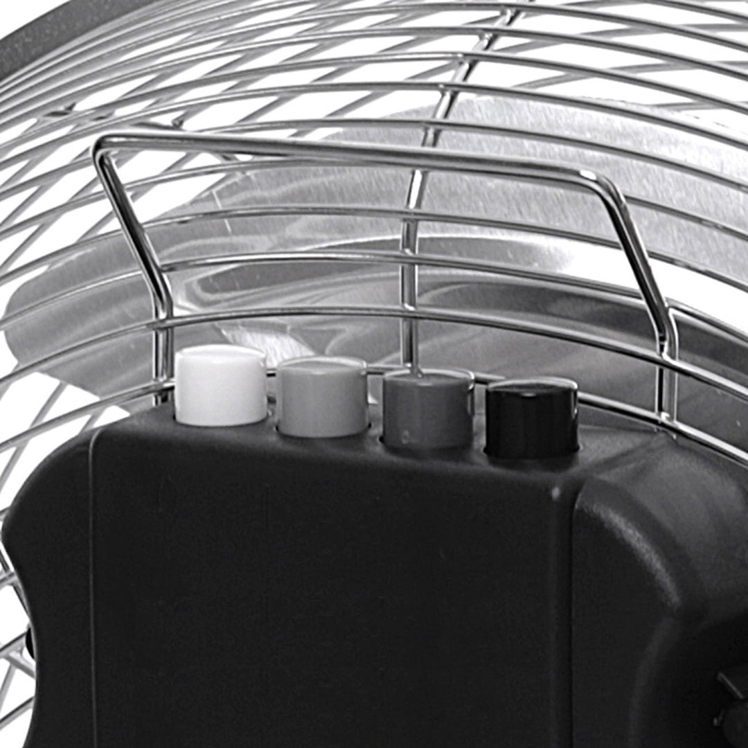 HanksAir floor fan, 80W, 3 speed settings, made of chrome-plated steel, 40 cm diameter, 1.5 m cord length, W021