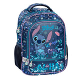 Stitch Paso School Set, Backpack with two compartments, reflective elements, and a padded back panel; pencil case (empty) with pencil holders; shoe bag that can be worn on the back, DS26XX