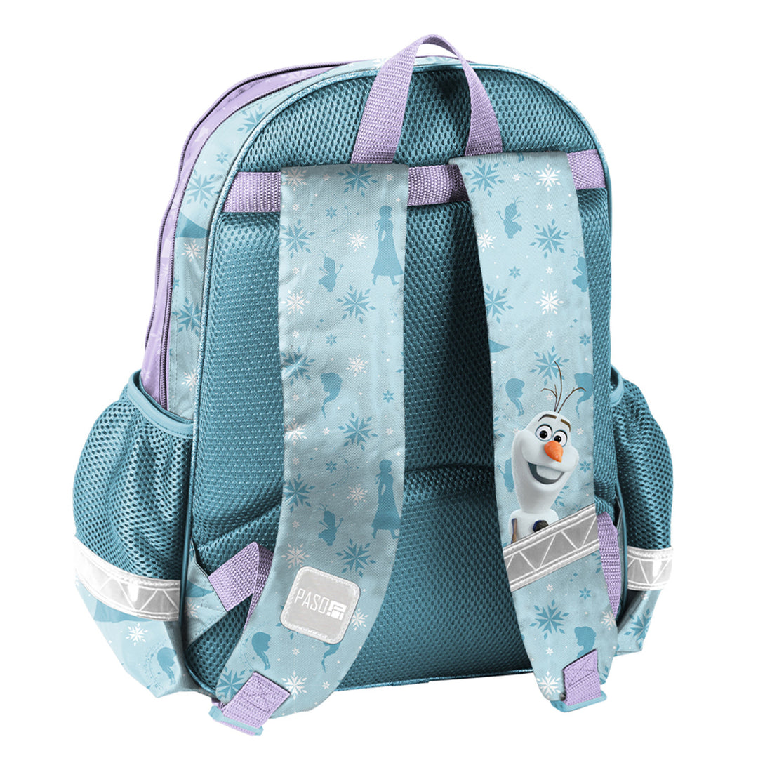 Frozen Paso School Set, backpack with two compartments, adjustable shoulder straps, and a padded back panel; pencil case with accessories and holders for school supplies; shoe bag that can be worn on the back; DF26AA