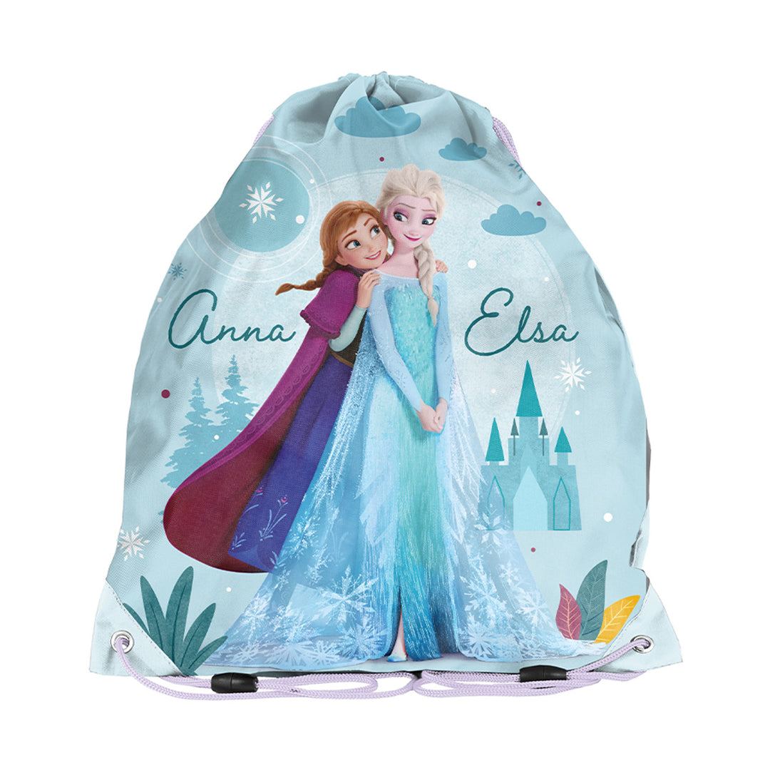 Frozen Paso School Set, backpack with two compartments, adjustable shoulder straps, and a padded back panel; pencil case with accessories and holders for school supplies; shoe bag that can be worn on the back; DF26AA