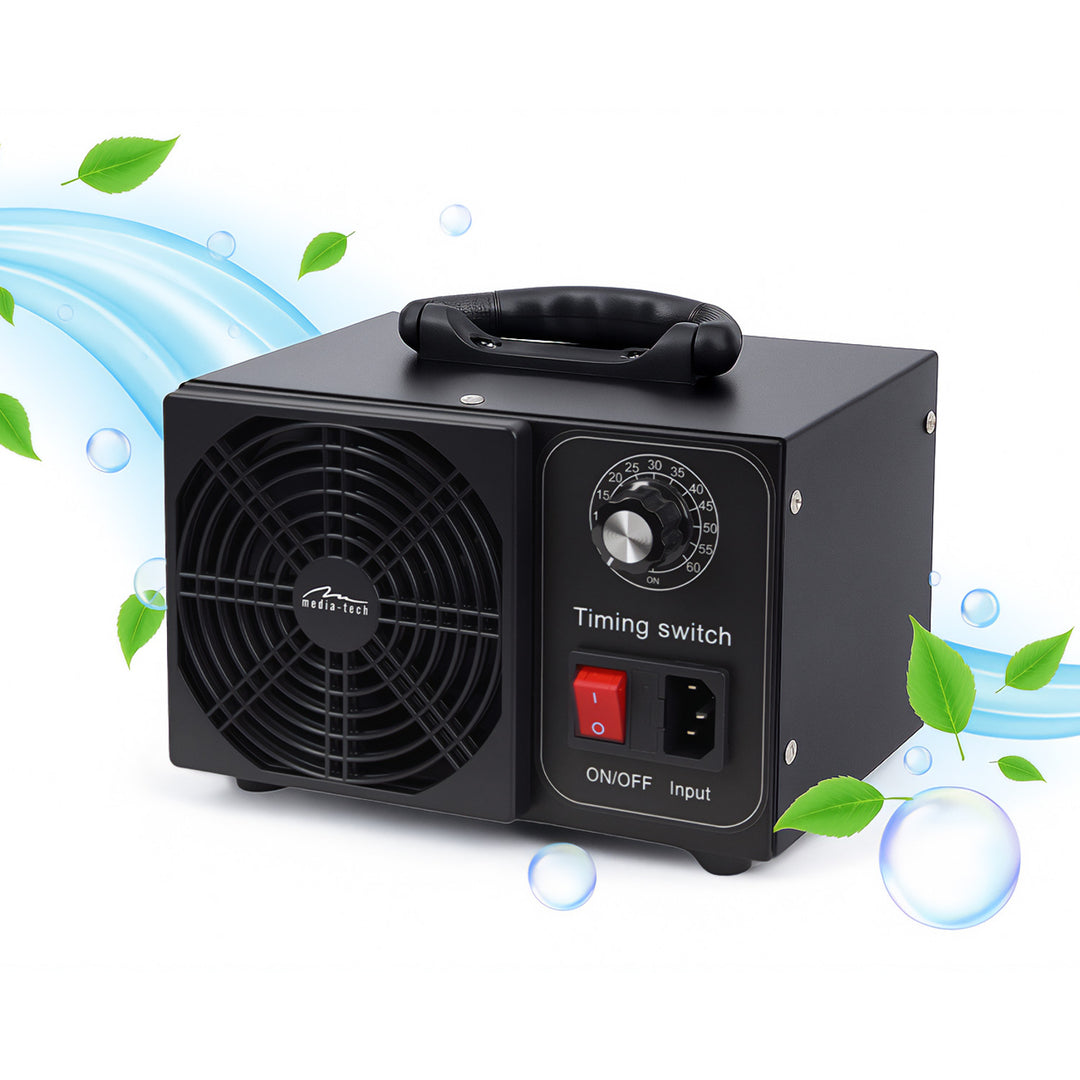 Professional ozone generator for disinfection and air purification, Mediatech, Ozone output: 60,000 mg/h, TIMER, Power: 140W, metal housing