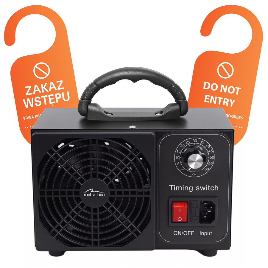 Professional ozone generator for disinfection and air purification, Mediatech, Ozone output: 60,000 mg/h, TIMER, Power: 140W, metal housing