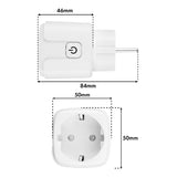 GreenBlue Remote-Controlled WiFi Outlet, Android/iOS/Alexa/Google Home, Timer, Watt Meter, Max 16A/3840W, GB735 W, 2-Pack