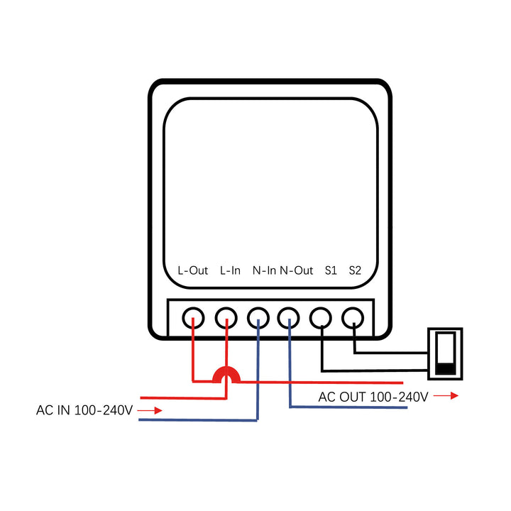GreenBlue Flush-Mount WiFi Relay, Android/iOS/Alexa/Google Home, 100–240 V AC, 50/60 Hz, max. 16 A, for 150 W LEDs, GB739, 4 pieces