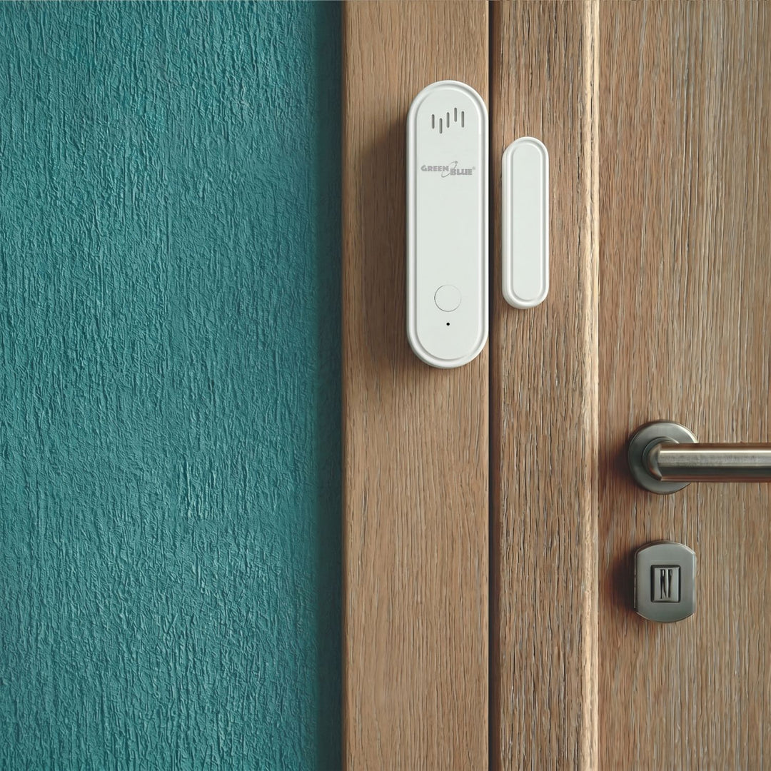 GreenBlue Wireless Reed Switch / WiFi Door/Window Sensor, Android/iOS, 3.0V DC, LR03x2, with Alarm, GB478, 2 Sets