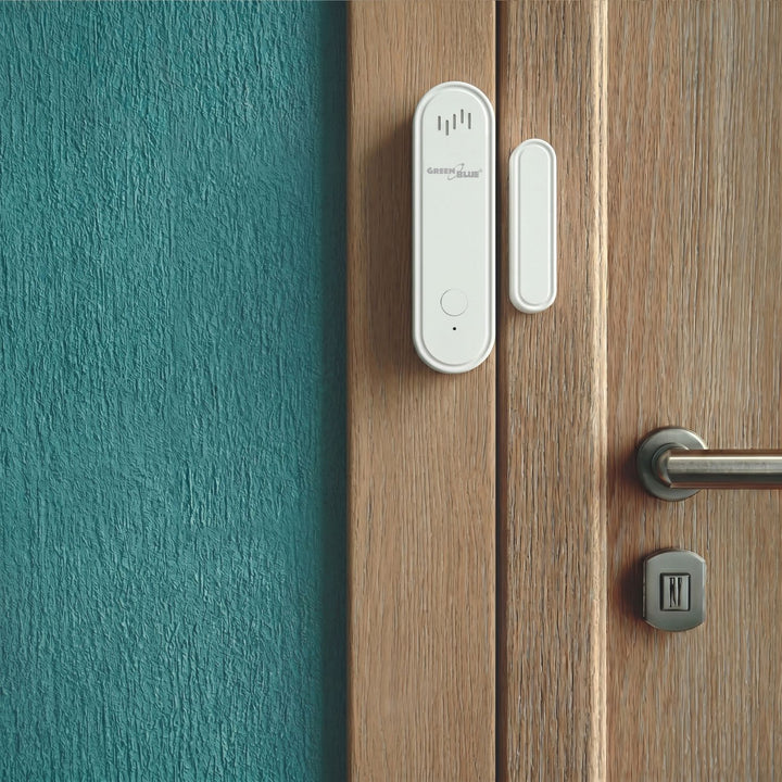 GreenBlue Wireless Reed Switch / WiFi Door/Window Sensor, Android/iOS, 3.0V DC, LR03x2, with Alarm, GB478, 2 Sets
