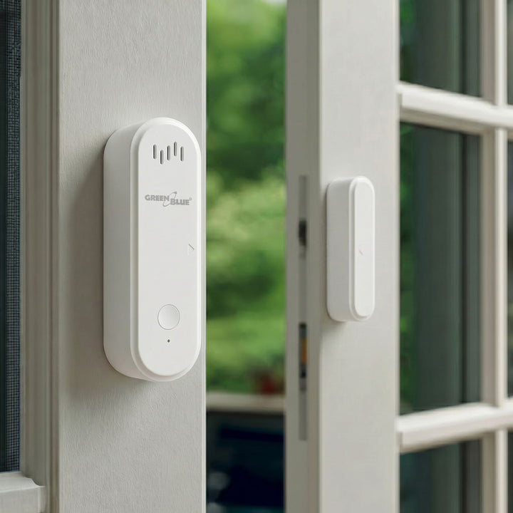 GreenBlue Wireless Reed Switch / WiFi Door/Window Sensor, Android/iOS, 3.0V DC, LR03x2, with Alarm, GB478, 2 Sets