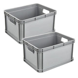 Robert Keeeper Carrying Container, 20L capacity, gray, food-safe, lightweight and durable, load capacity up to 30 kg, 2 pieces
