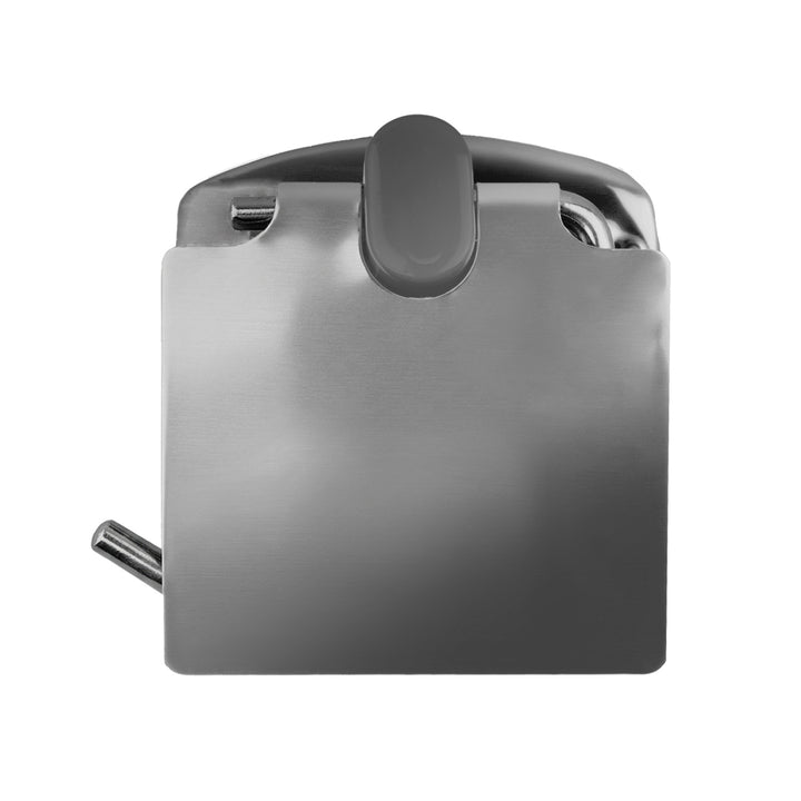 Toilet paper holder with a chrome-plated clip/cover, ABJ