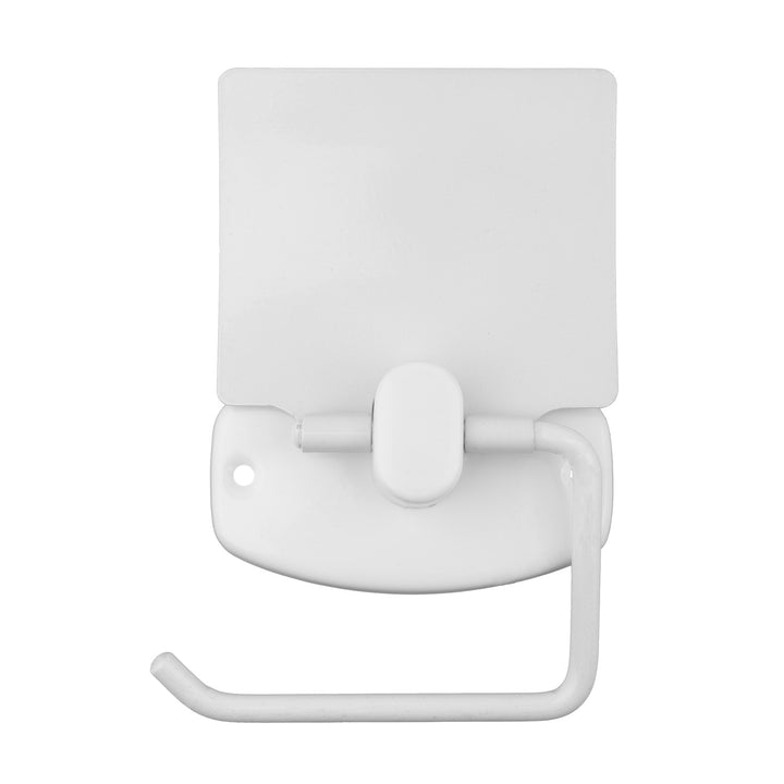 Toilet Paper Holder with Flap/Cover, White, ABJ