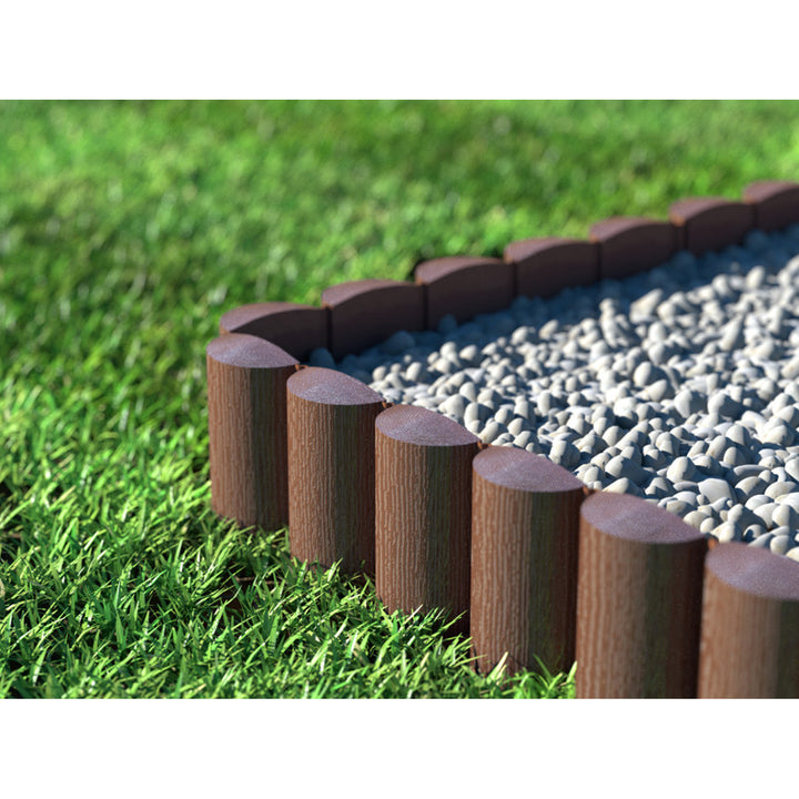 Cellfast Garden Fence, wood-grain finish, frost-resistant, 7.2 m long, brown, 34-031