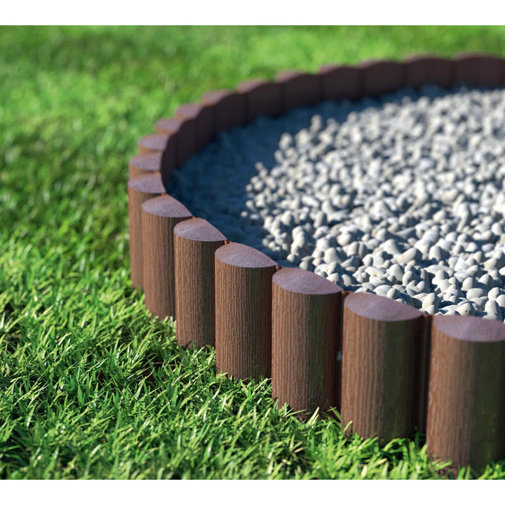 Cellfast Garden Fence, wood-grain finish, frost-resistant, 21.6 m long, brown, 34-031