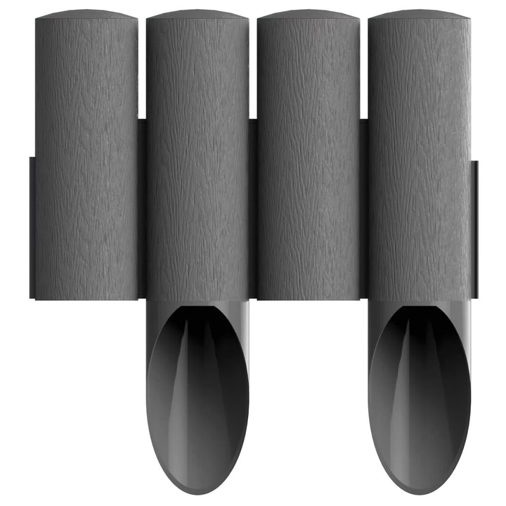 Cellfast Garden Fence, wood-grain finish, frost-resistant, 6.9 m long, graphite color, 34-044