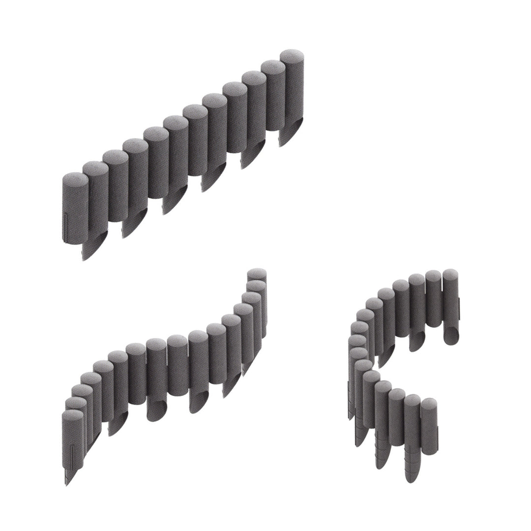 Cellfast Garden Fence, wood-grain finish, frost-resistant, 20.7 m long, graphite color, 34-044