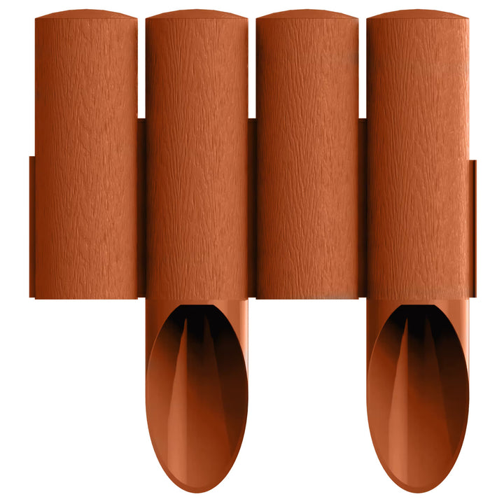 Cellfast Garden Fence, wood-grain finish, frost-resistant, 20.7 m long, brick-red, 34-043