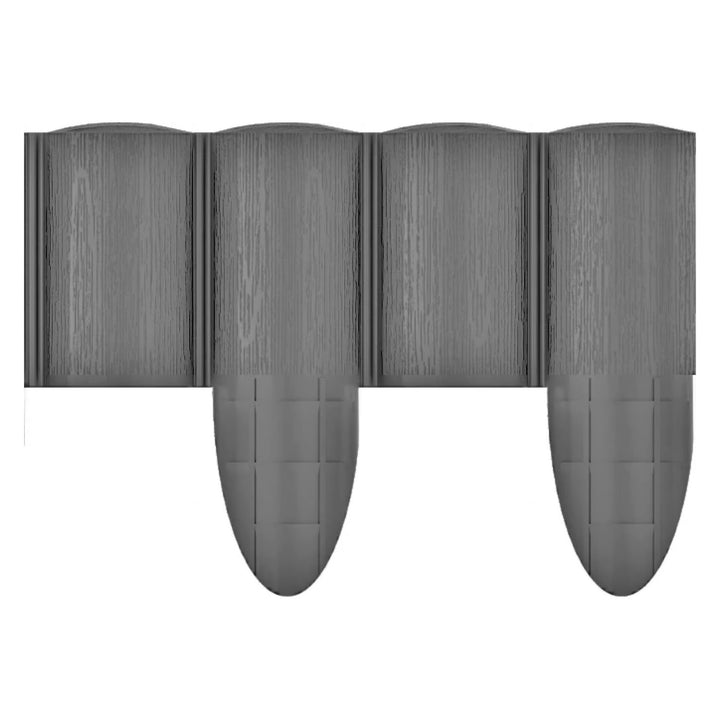 Cellfast Garden Fence, wood-grain finish, frost-resistant, 7.2 m long, graphite color, 34-054