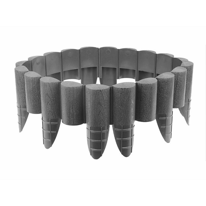 Cellfast Garden Fence, wood-grain finish, frost-resistant, 21.6 m long, graphite color, 34-054