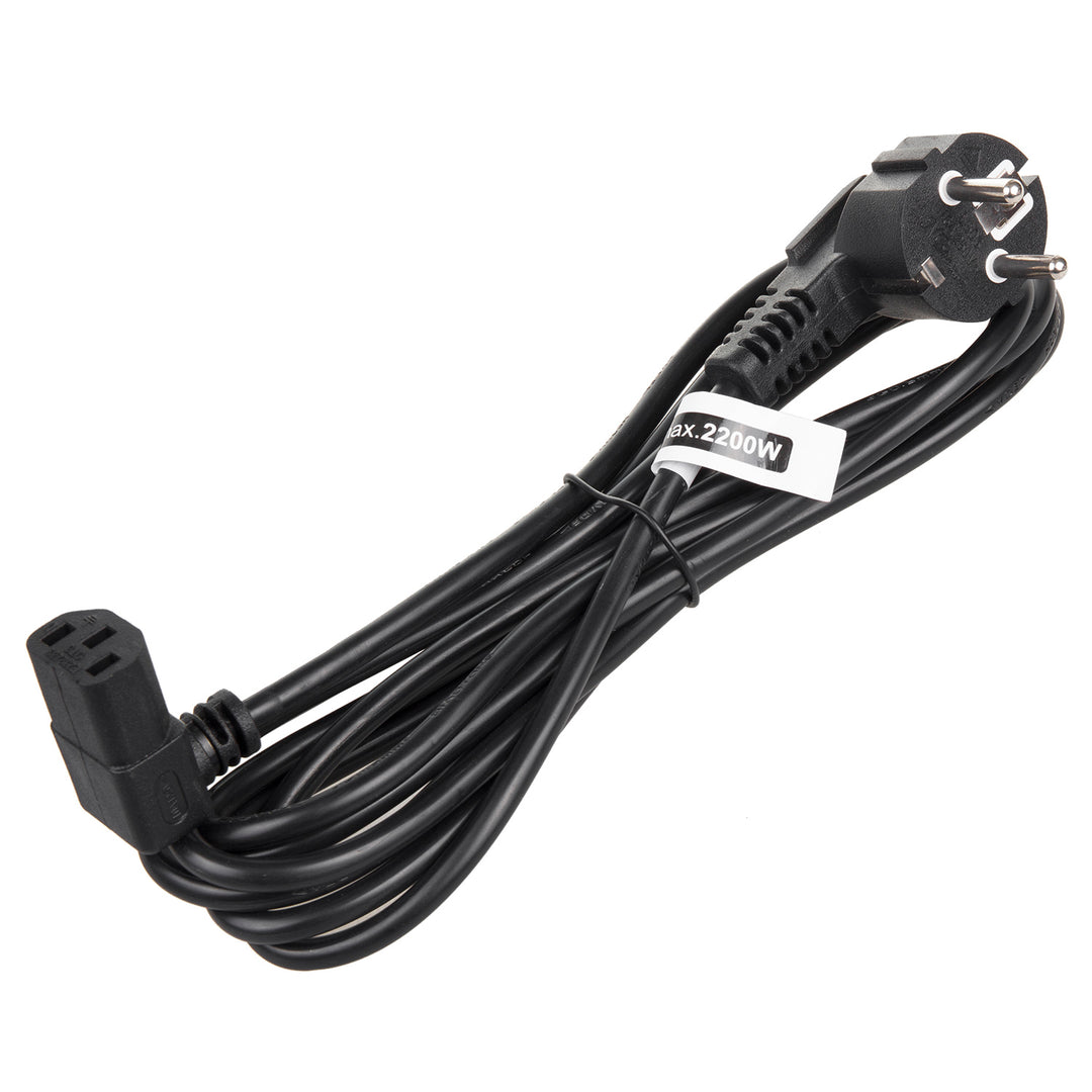 Maclean Power Cable, Angled, 3-pin, EU Plug, 3 m, MCTV-854, 3 pieces