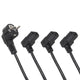 Maclean Power Cable, Angled, 3-Pin, EU Plug, 1.5 m, MCTV-851, 3 pieces
