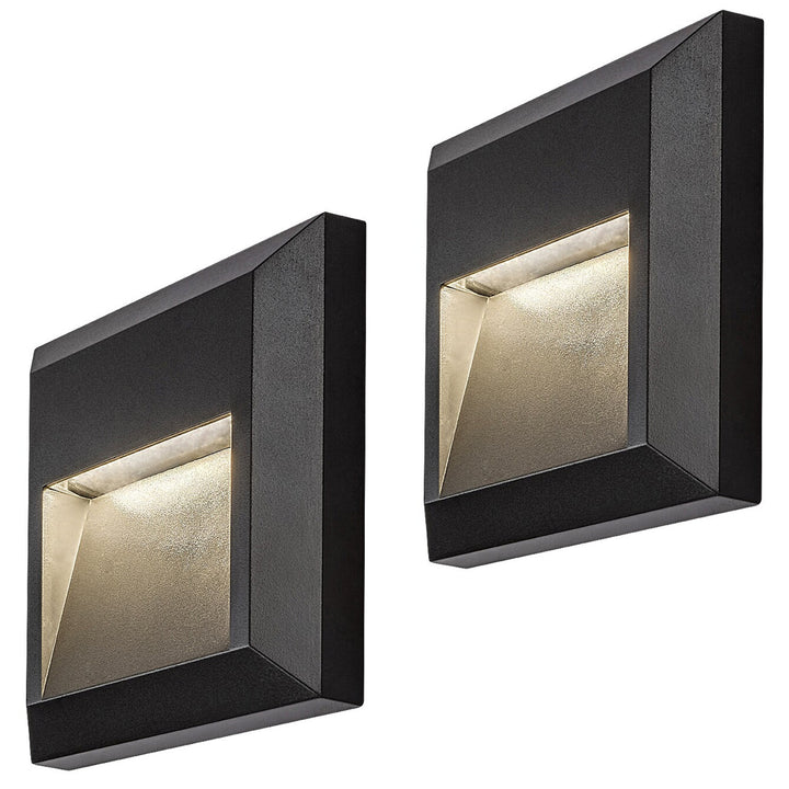 Rabalux Wall Sconce, Outdoor, 4W LED, Anthracite, Trento, 2 pieces