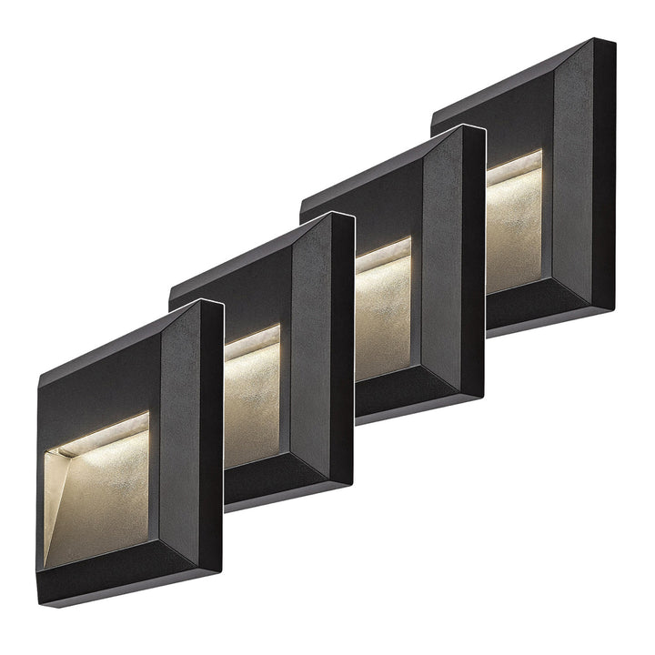 Rabalux Wall Sconce, Outdoor, 4W LED, Anthracite, Trento, 4 pieces