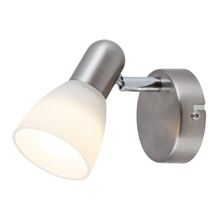 Soma E14 Spot Lamp, max. 40W, Satin Chrome Opal 6301, 2 pieces