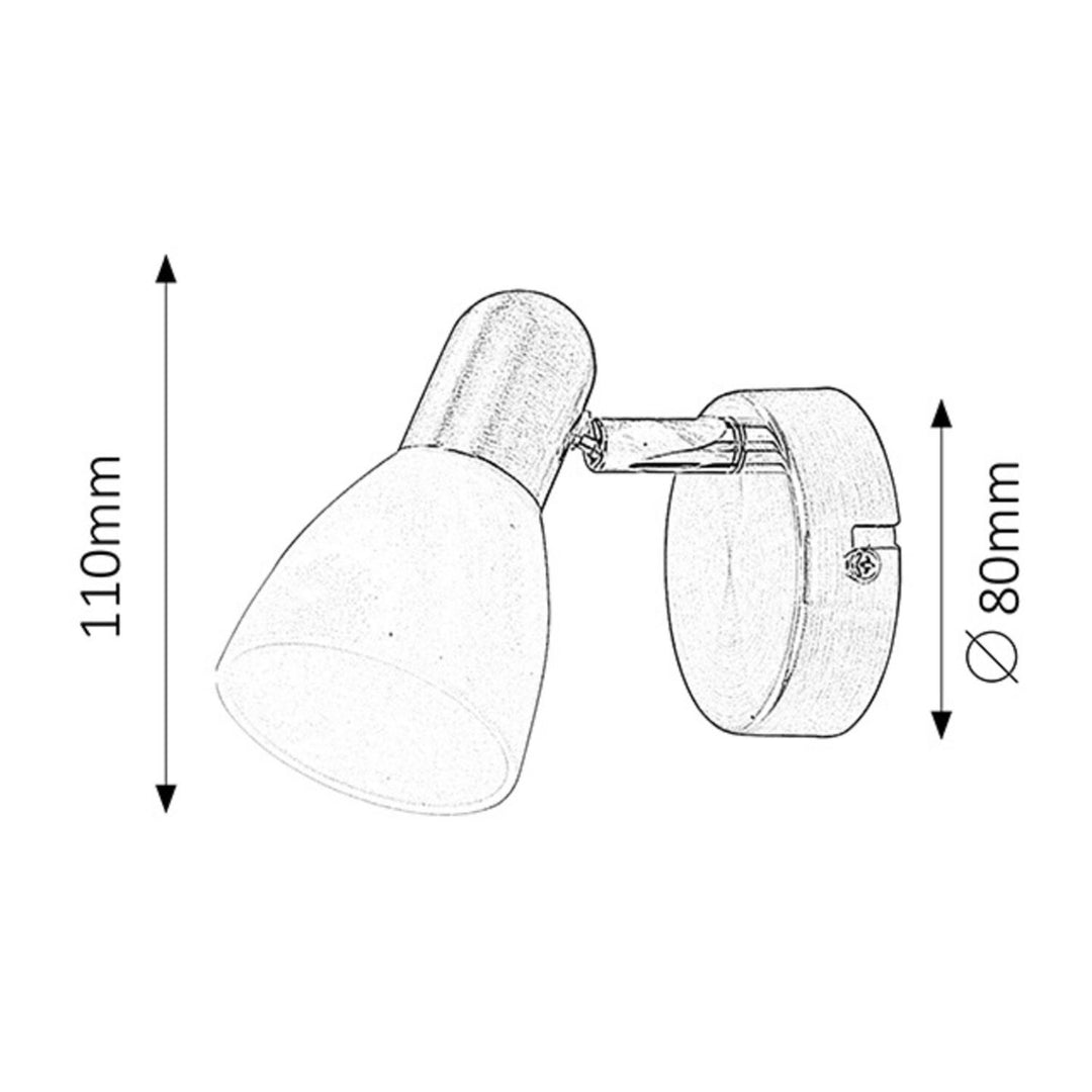 Soma E14 Spot Lamp, max. 40W, Satin Chrome Opal 6301, 2 pieces