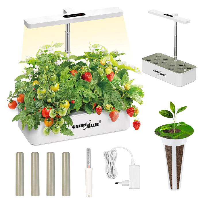 GreenBlue Smart Indoor Plant Growing System, SMART Pot, 4L capacity, 220–240 V AC, 50/60 Hz, 0.4 A, GB133 + accessory kit