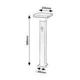 Rabalux Outdoor Solar Floor Lamp, 4W LED, IP44, Black, Geleen, 2 pieces