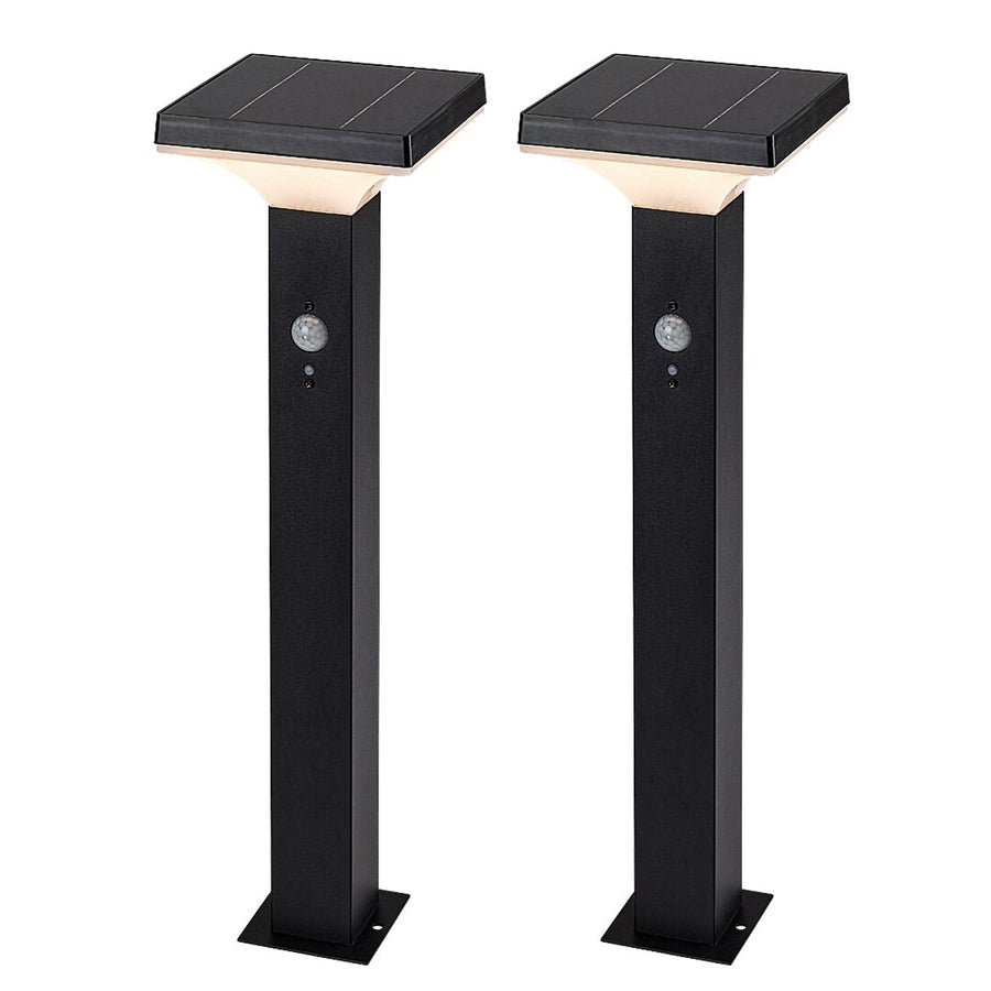 Rabalux Outdoor Solar Floor Lamp, 4W LED, IP44, Black, Geleen, 2 pieces