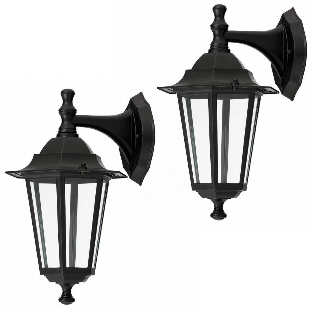 Rabalux Wall Sconce, Outdoor, IP43, E27, max 60W, Black, Velence, 2 pieces