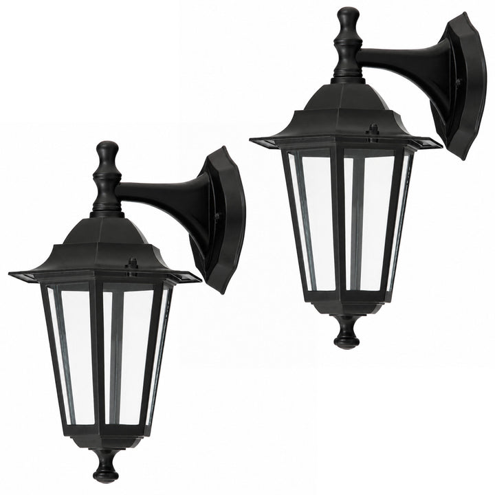 Rabalux Wall Sconce, Outdoor, IP43, E27, max 60W, Black, Velence, 2 pieces