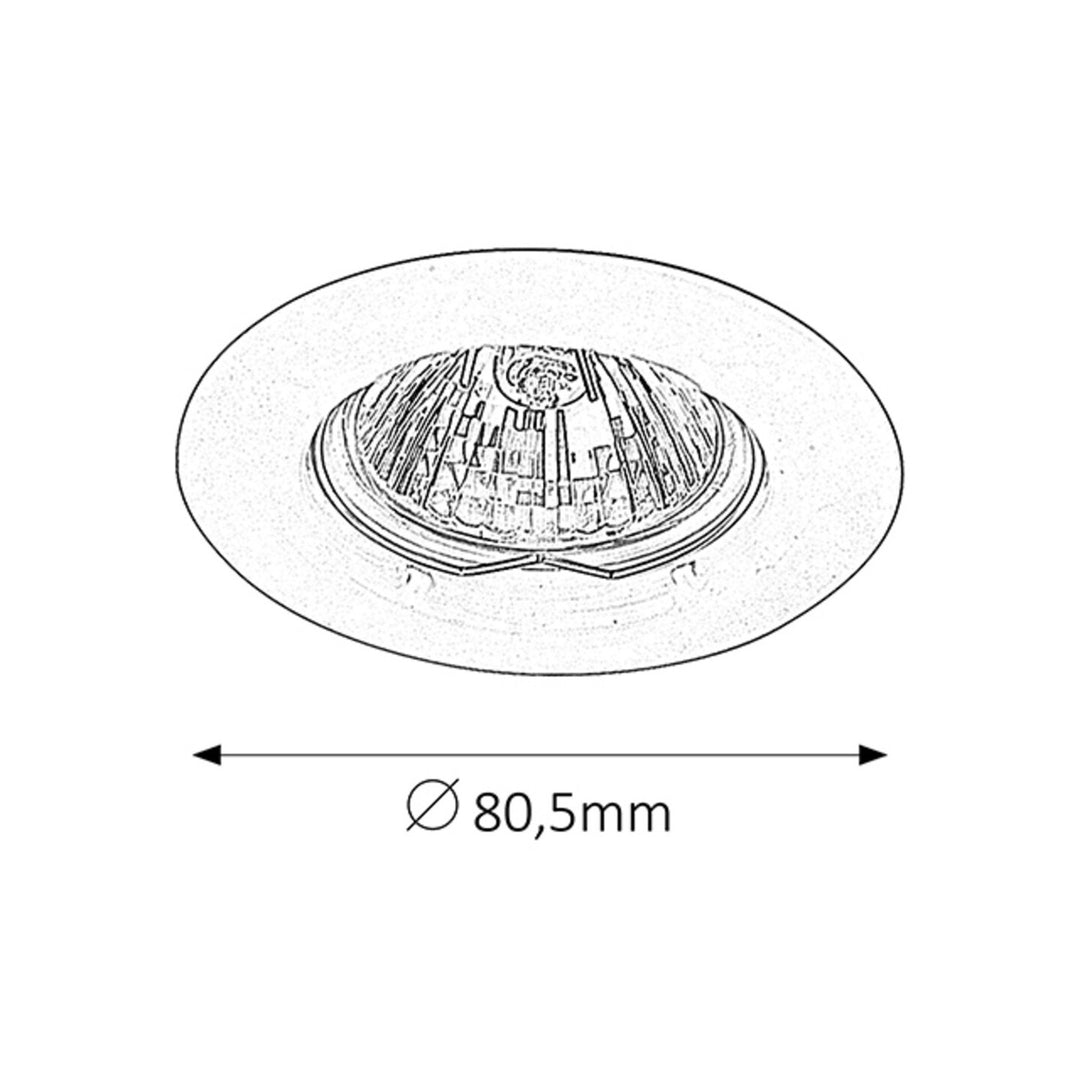 Rabalux Recessed Light Fixture, IP20, Brown, GU5.3, 12V, Spot Relight, 4 pieces