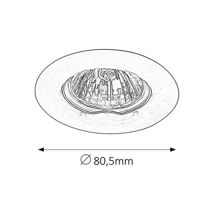 Rabalux Recessed Light Fixture, IP20, Brown, GU5.3, 12V, Spot Relight, 4 pieces