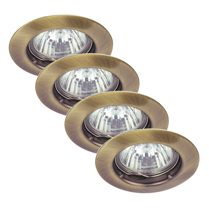 Rabalux Recessed Light Fixture, IP20, Brown, GU5.3, 12V, Spot Relight, 4 pieces