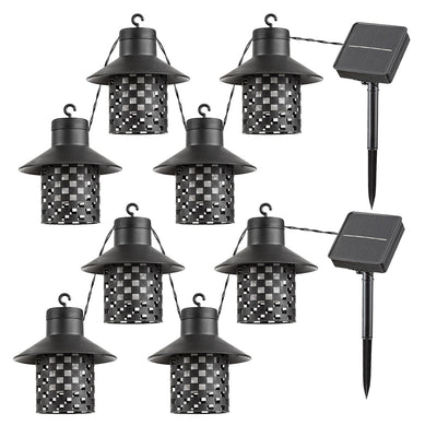 Rabalux Solar Lights, 4 fixtures, outdoor, IP44, black, Ximpu, 2 sets