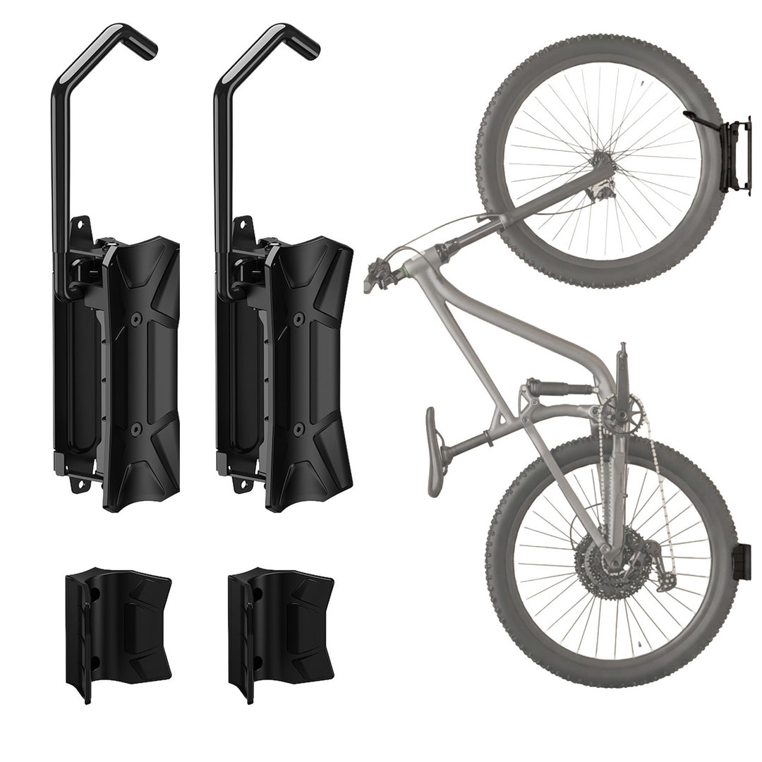 Maclean Wall-Mounted Bike Rack/Hanger, max. load 35 kg, adjustable tilt angle, steel, MC-171, 2 pieces