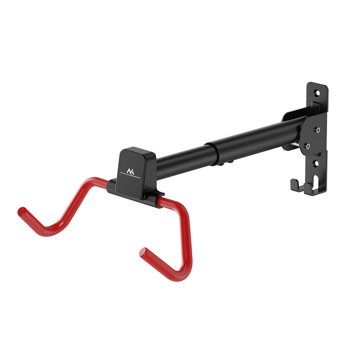 Maclean Horizontal Wall-Mounted Bike Rack, steel, max. load 30 kg, adjustable angle, MC-172, 2 pieces