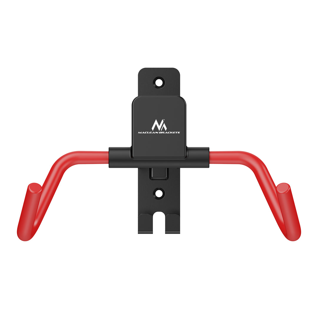 Maclean Horizontal Wall-Mounted Bike Rack, steel, max. load 30 kg, adjustable angle, MC-172, 3 pieces