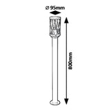 Rabalux Budapest Garden Floor Lamp, IP44, brown, E27 socket, max 40W, 8890