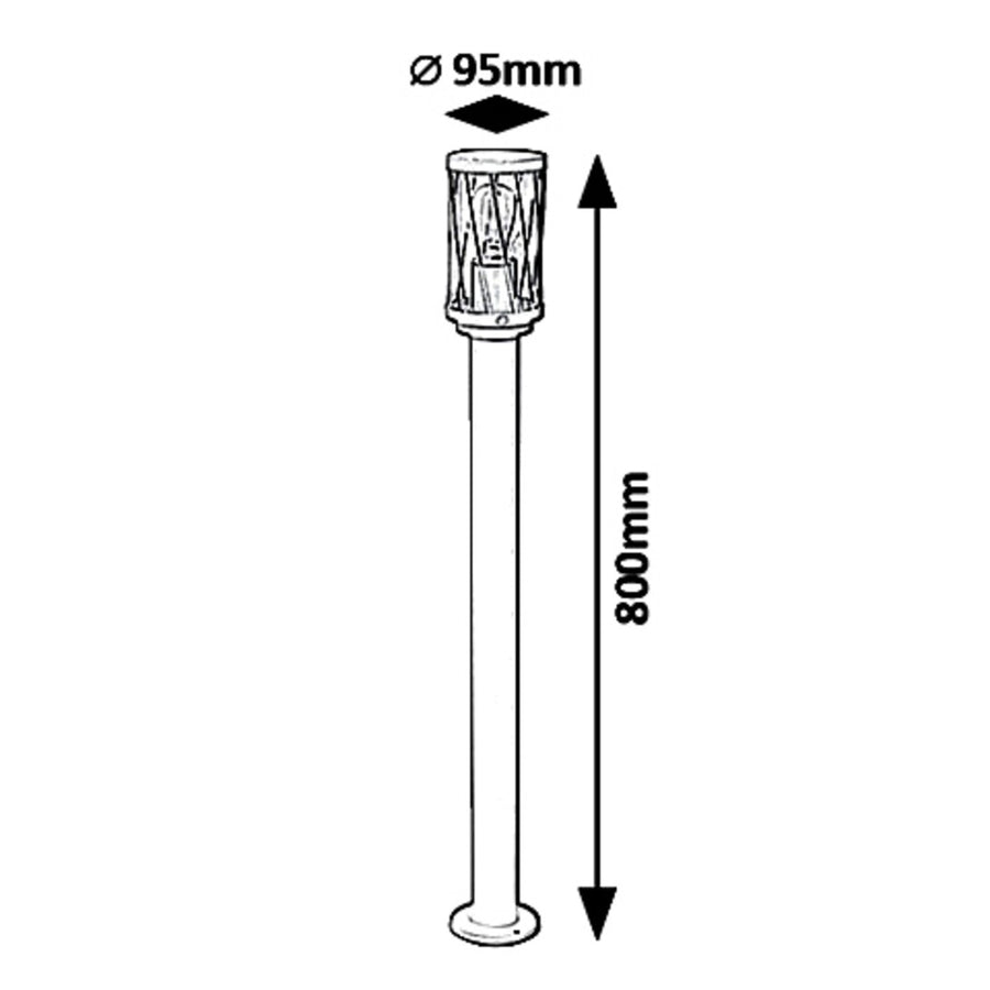 Rabalux Budapest Garden Floor Lamp, IP44, brown, E27 socket, max 40W, 8890