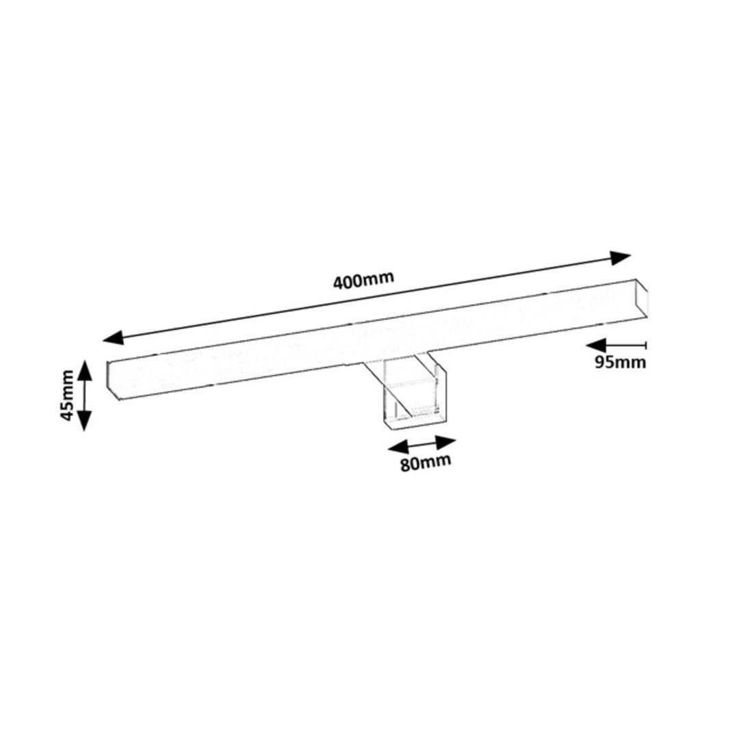 Rabalux Oliro LED 6W Black Bathroom Light, IP44, 4000 K, 75051