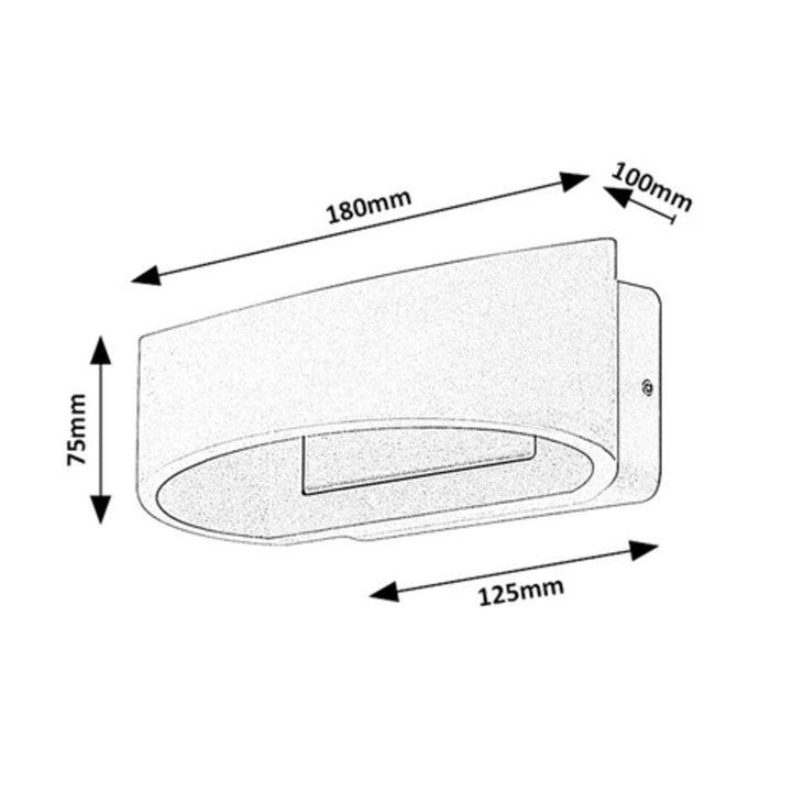 Rabalux Gerla Outdoor Wall Sconce, White, 9W LED, IP54, 3000 K, 77178