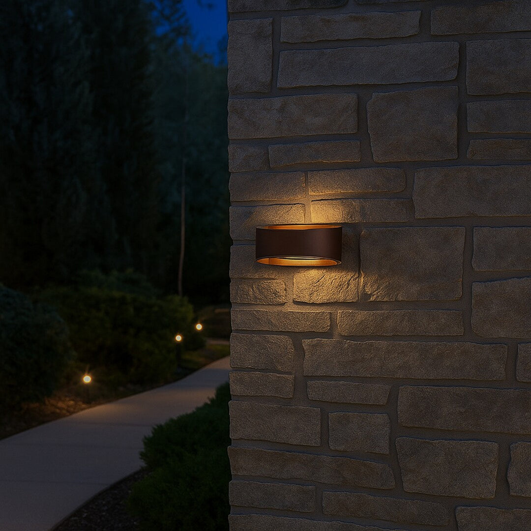 Rabalux Gerla Outdoor Wall Sconce, Brown, 9W LED, IP54, 3000 K, 77180