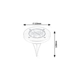 Rabalux Dannet Solar Garden Light, IP44, Satin Chrome, 7975