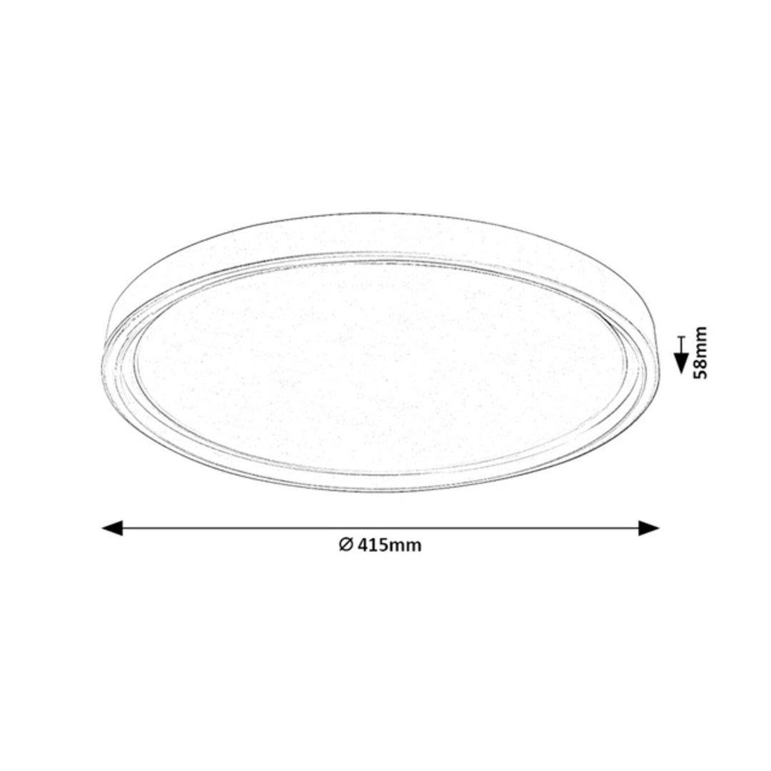Rabalux Zerina Ceiling Light, 31W, IP40, white, 3000–6500 K, memory function, with remote control, timer function, night light effect, 75086